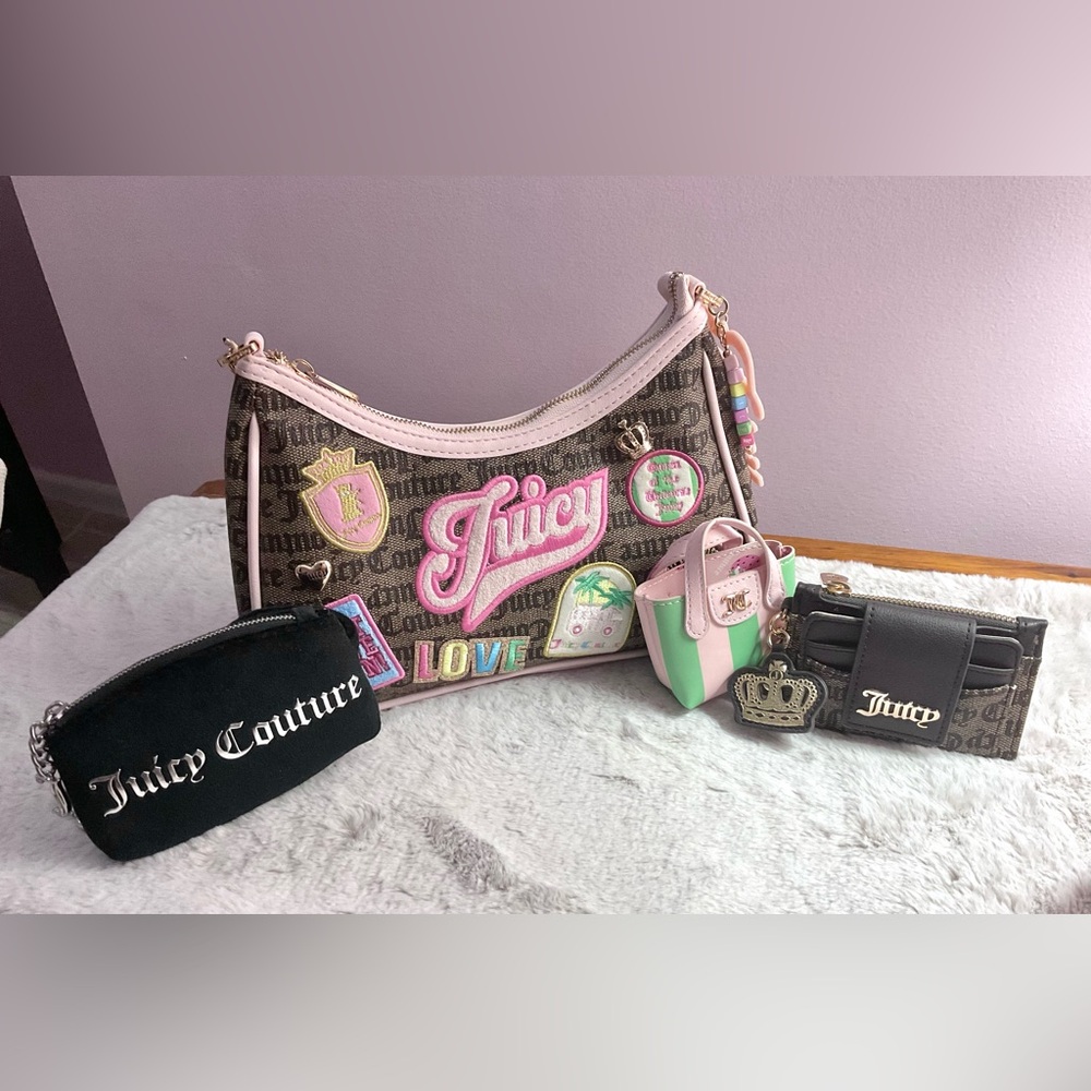 Juicy Couture run the world patch shoulder bag and more